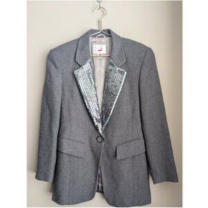 Vintage Mondi Sequin Lapel Collar Wool blazer